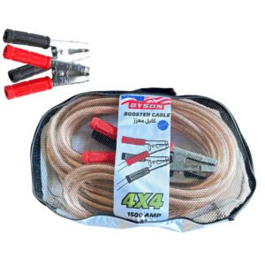 Byson Heavy-Duty Booster Cable – 1500A, 4 Meter, Transparent Insulation, High-Power Jump Start Cables